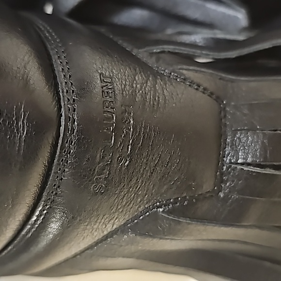 Saint Laurent Leather Trim Accent Sneakers - Picture 5 of 9